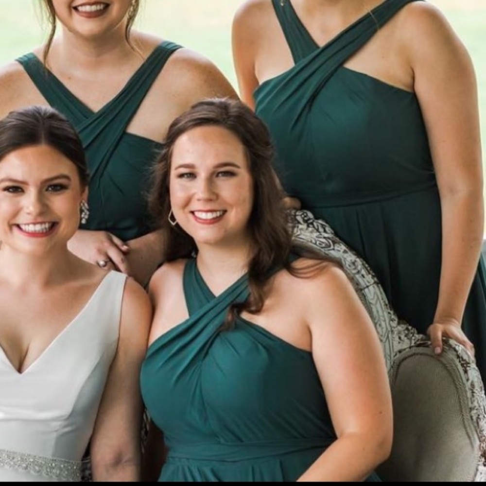 Green bridesmaid dress
